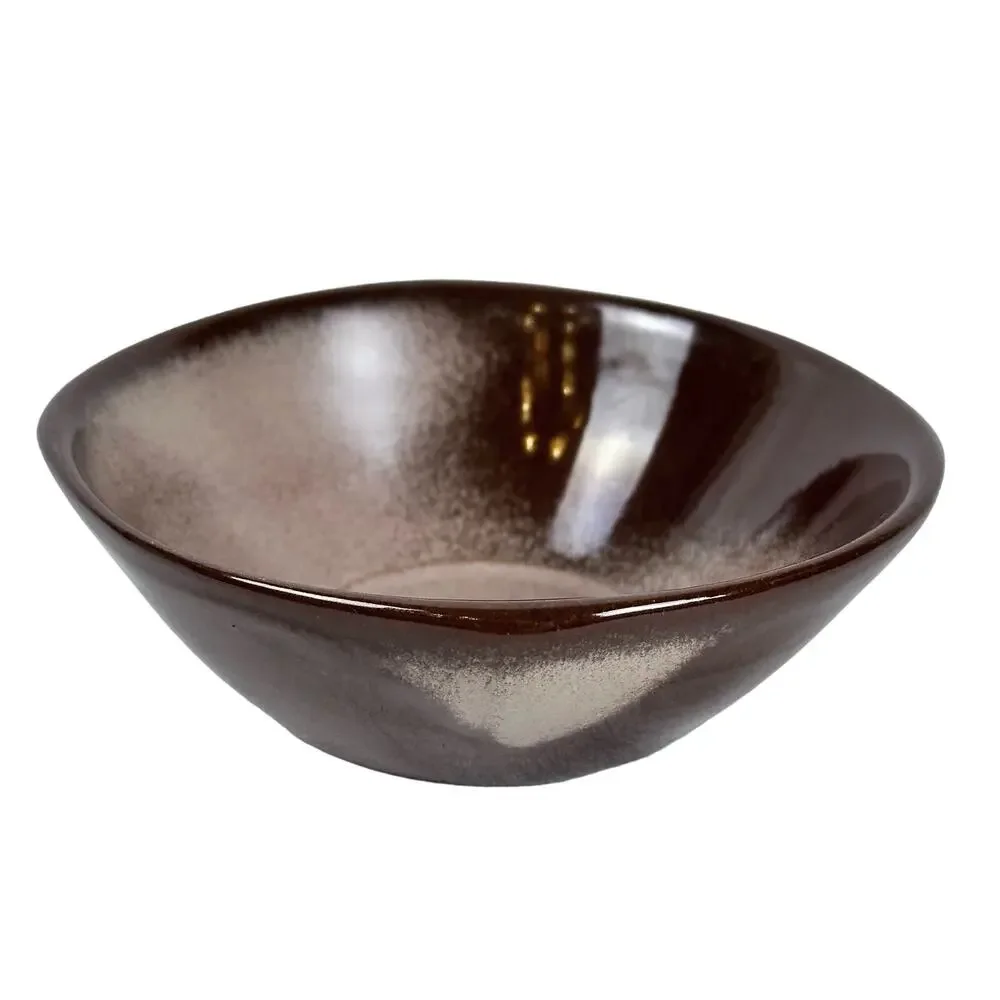 Frankoma 5XS Plainsman Brown Satin Berry Bowls very good condition USA